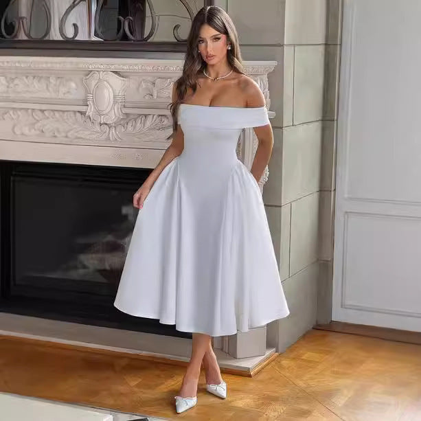 Gabrielle Midi Dress - Ivory