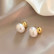 Gold Pearl Earrings