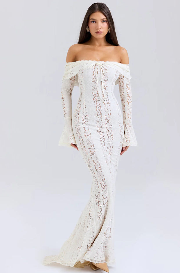 Elara Lace Maxi Dress