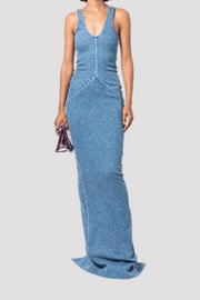 Denim suspender dress