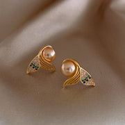 New Wave Pearl Earrings