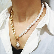 Vintage Baroque Pearl Lock Chains