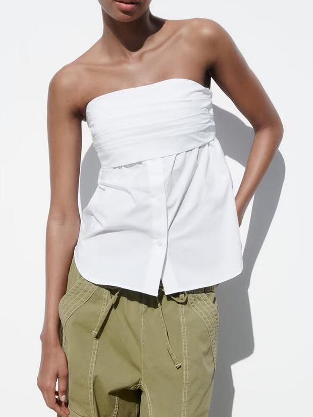 Poplin White Top