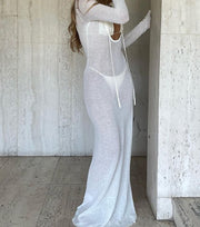 Long Sleeve Beach Maxi Dress