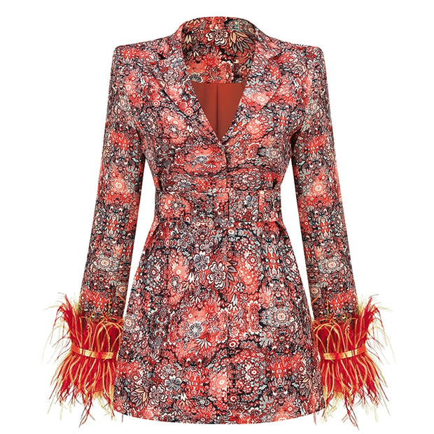 Flower Printed Blazer