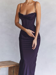 Night Shade Corset Maxi Dress