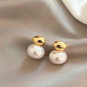 Gold Pearl Earrings