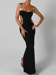 Beaded Contrasting Colors Design Dress